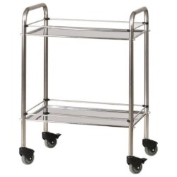 Guéridon Médical Inox 2 Plateaux fixes 60x40x90cm pas cher