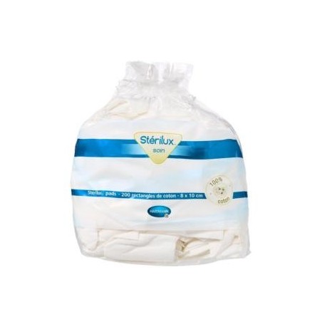 Coton rectangle STÉRILUX pads HARTMANN Sachet de 200