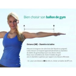 Ballon de gymnastique sans abs Couleur Bleu, Ballon Sissel