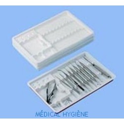 Plateaux jetables compartiments 28 x 18 cm - Médical Hygiène