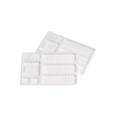 PLATEAUX JETABLES COMPARTIMENTES ECO 28*18 cm