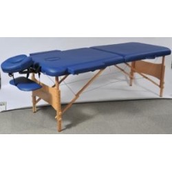 Table de massage portable bois 2 zones Table kiné Bleue