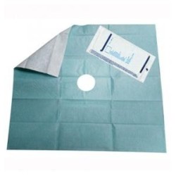 Champ opératoire stérile troué Hartmann 45x75 cm Ø 7 cm