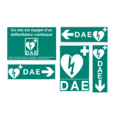 Kit de signalisation intérieur pour défibrillateur - Médical Hygiène