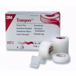 Sparadrap Transparent Transpore 3M, Pansement 12 RLX