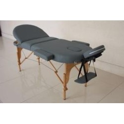 Table massage Grise pliable en bois, Table Kiné Confort