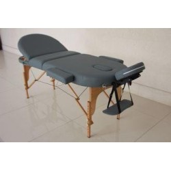 Table massage Grise pliable en bois, Table Kiné Confort