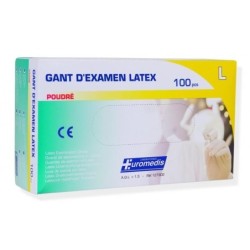 Gant d'examen Latex poudré EUROMEDIS  Taille S 6/7