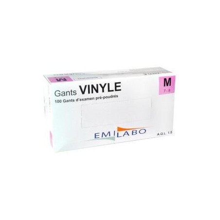 GANTS VINYLE NON POUDRÉS EMILABO