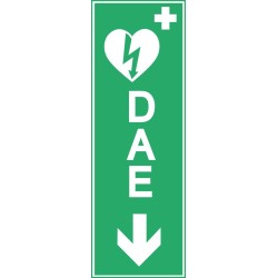 SIGNALETIQUE DAE FLECHE BAS - Médical Hygiène