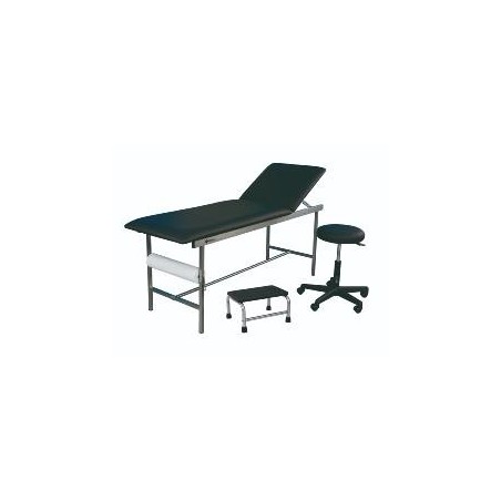 PACK DIVAN D EXAMEN+TABOURET+ MARCHEPIED 1 MARCHE INOX NOIR