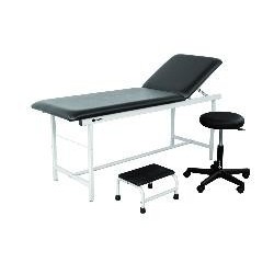 Cabinet médical Epoxy divan examen, tabouret et marchepied 1 marche Noir - Médical Hygiène