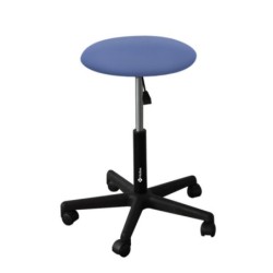 Tabouret médical bleu lavande 5 roulettes Holtex - Médical Hygiène