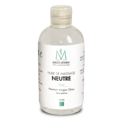 Huile massage neutre Bio Longue Glisse Medicafarm 250 ml