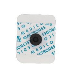 Electrodes ECG rectangulaire à bouton pression support mousse 40*32mm