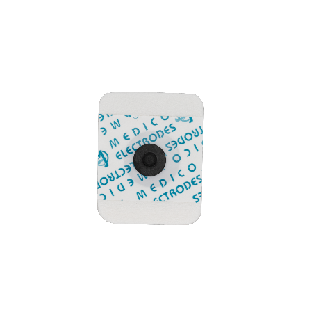 ÉLECTRODES ECG RECTANGULAIRES À BOUTON PRESSION SUPPORT MOUSSE 40 X 32MM