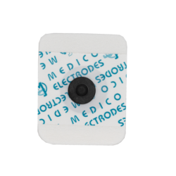 Electrodes ECG rectangulaire à bouton pression support mousse 40*32mm