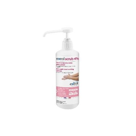 Savon désinfectant Mains EXEOL SCRUB 4 % chlorhexidine