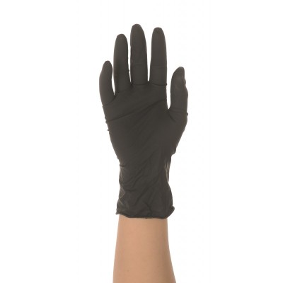 Gants Meditril noir non poudrés | Protection médicale premium
