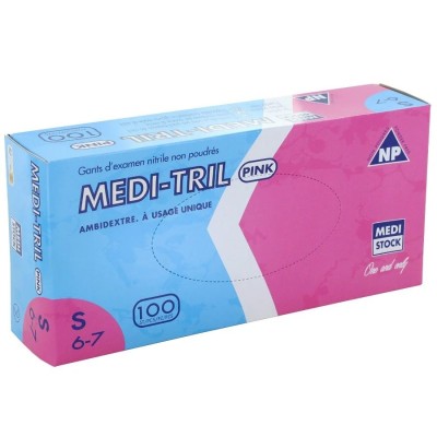 Gant nitrile rose Meditril