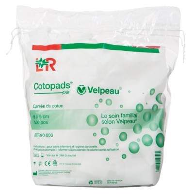 Coton carré Cotopads LOHMANN & RAUSCHER Sachet de 500