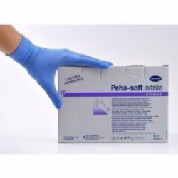 Gant d'examen Peha-Soft Nitrile Stérile Bleu Non Poudré