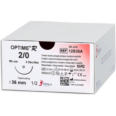 Fil Suture Resorbable Optime R Peters Chirurgical 3/0