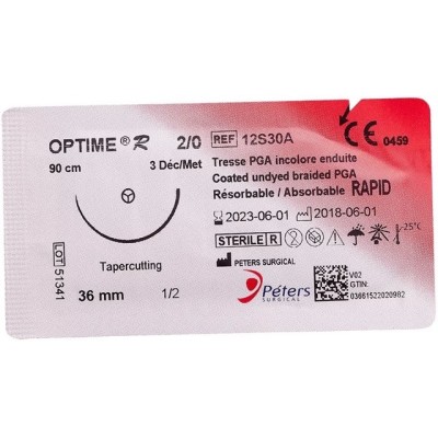 Fil de suture résorbable OPTIME R PETERS