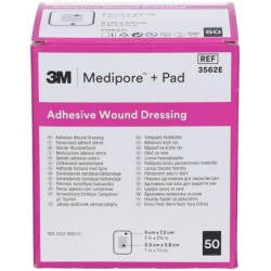 Medipore Pad 3m Pansement stérile, 5x7.2 CM  Boîte de 50