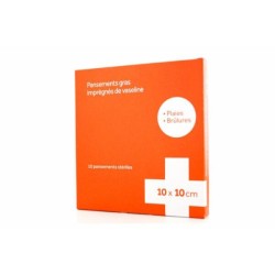 Pansements Gras Vaseline, MÉFRA TULLE 3m, 10x10 CM