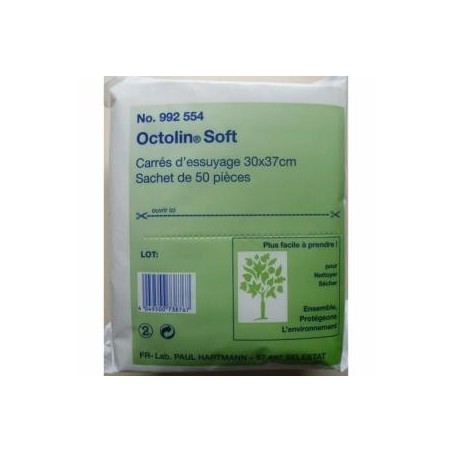 CARRÉS D'ESSUYAGE OCTOLIN SOFT HARTMANN 30X37 CM