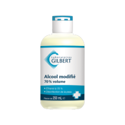 Alcool Modifié A 70% Gilbert, Solution désinfectante 250 ML