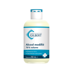 Alcool Modifié A 70% Gilbert, Solution désinfectante 250 ML