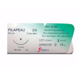 Sutures Chirurgicales stériles Non résorbables Peters 3/0