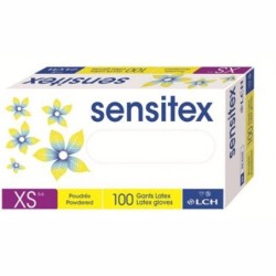 Gant d'examen Latex poudré Sensitex à usage unique